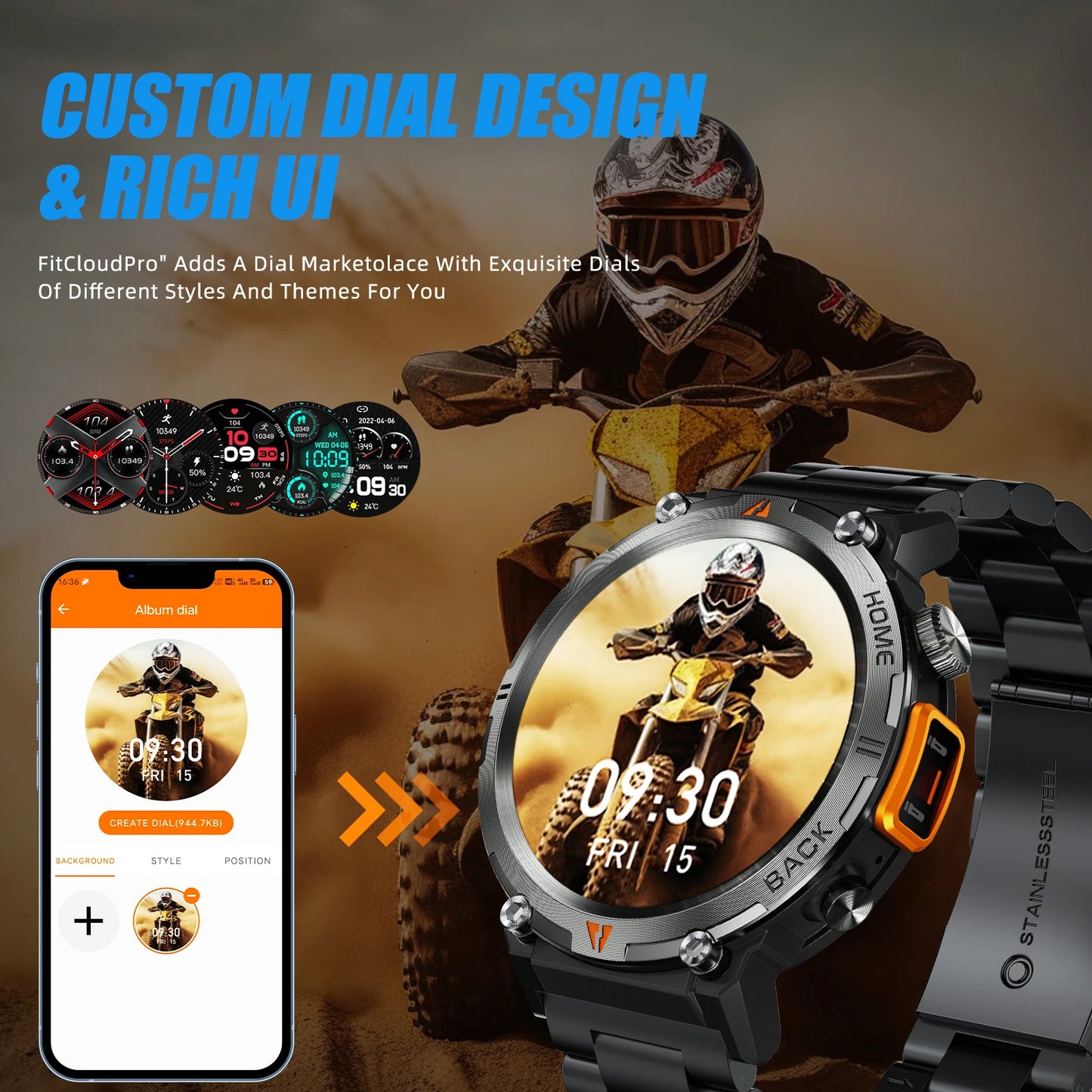 LaNikar KE3 Bluetooth Call Smartwatch For iOS And Android Health Monitor