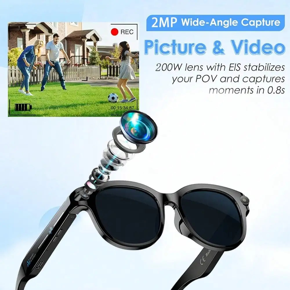 SENBONO AI Smart Glasses With 4K Video Camera And Translator