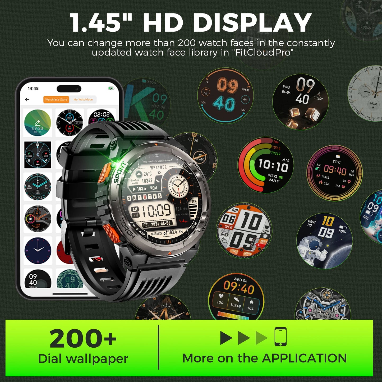 EIGIIS KE5 Smart Watch 3ATM Waterproof With Compass Altitude Barometer
