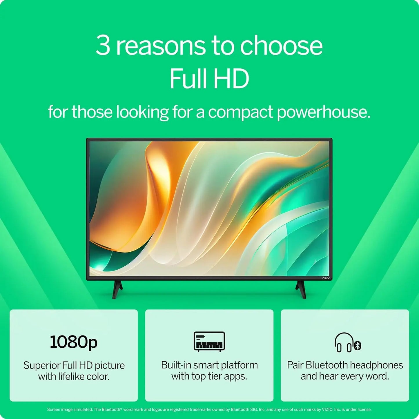 VIZIO Full HD Smart Television Google Cast DTS Virtual X