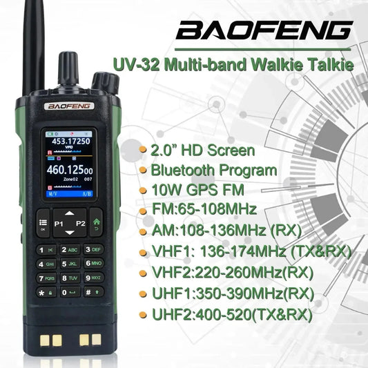 Baofeng UV32 GPS Bluetooth Two Way Radio For Professionals