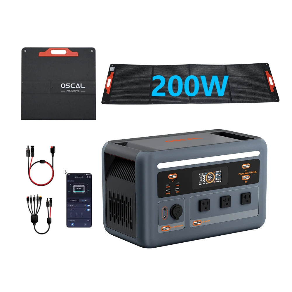 OSCAL PowerMax 1800 Portable Power Station 1024Wh LiFePO4 UPS App Control