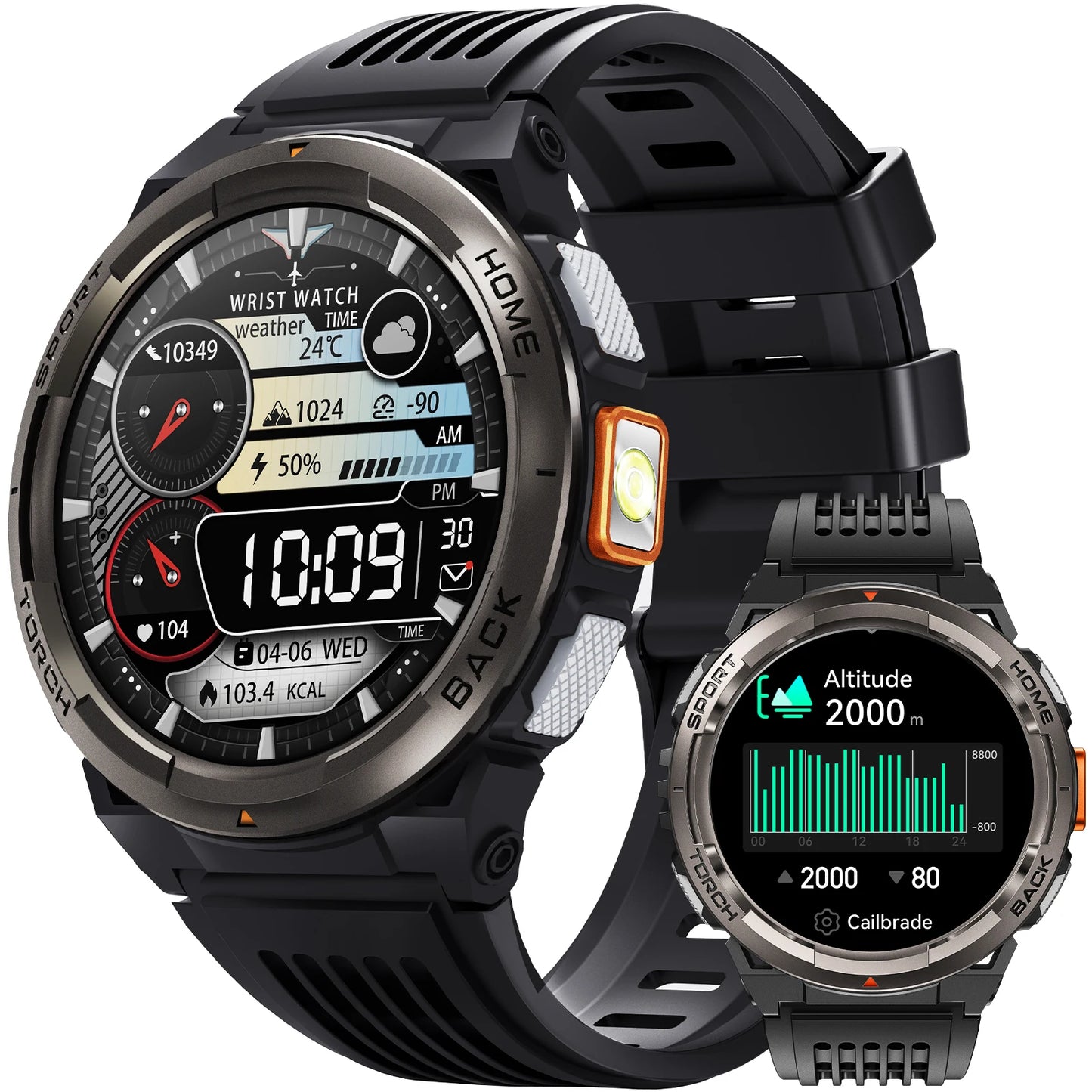EIGIIS KE5 Smart Watch 3ATM Waterproof With Compass Altitude Barometer