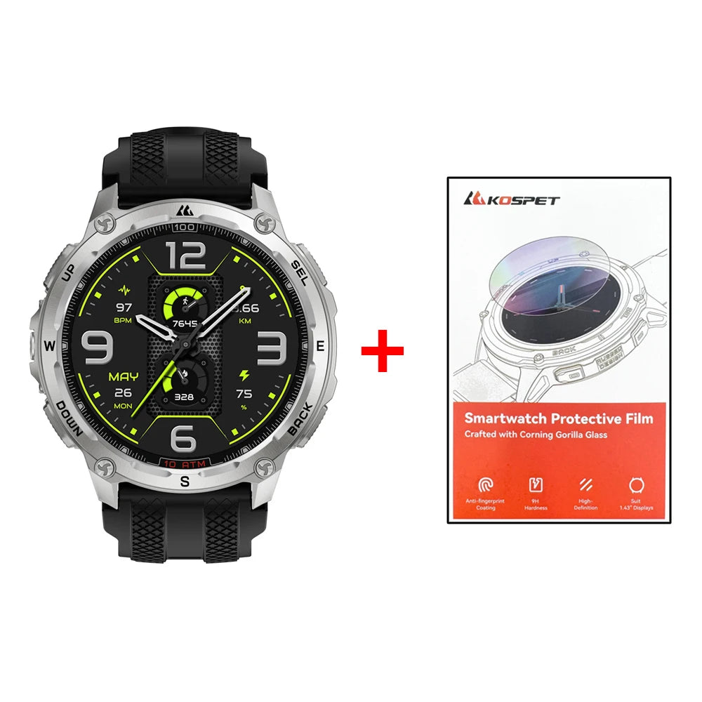KOSPET Tank T4 Smart Watch for Men GPS Offline Maps