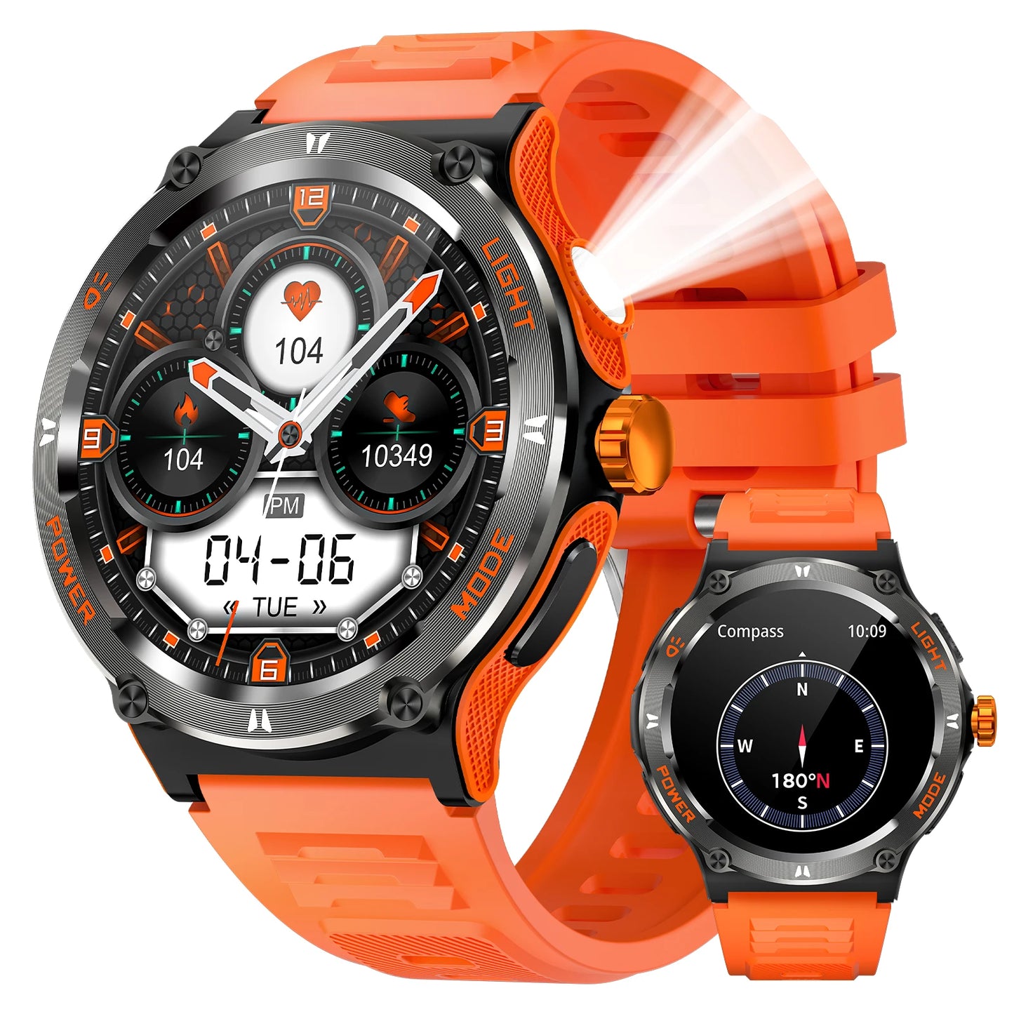 EIGIIS Smart Watch 3ATM Waterproof Compass Heart Rate Bluetooth