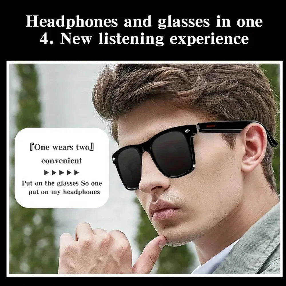 SENBONO Smart Glasses With Open Ear Headset Hands Free Calling