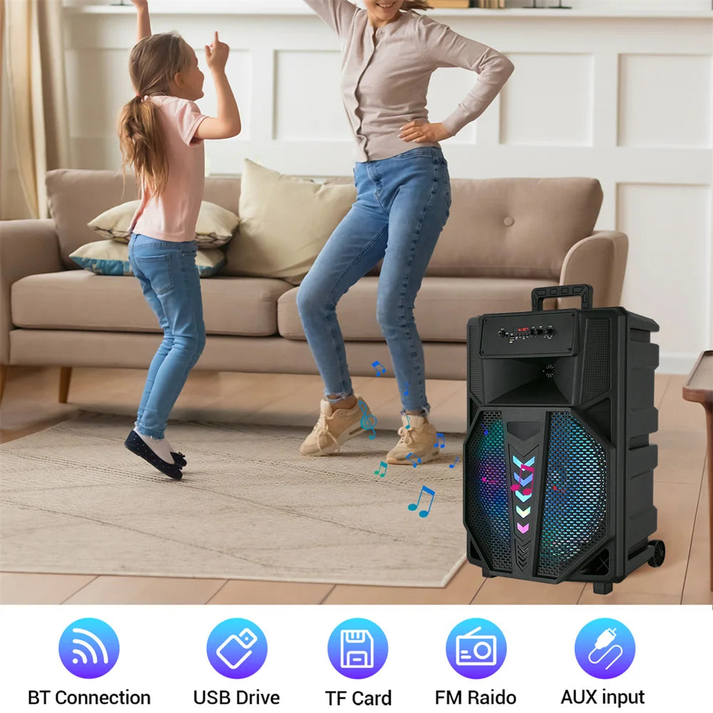 CURUK Portable Bluetooth Speaker System With Subwoofer Stand