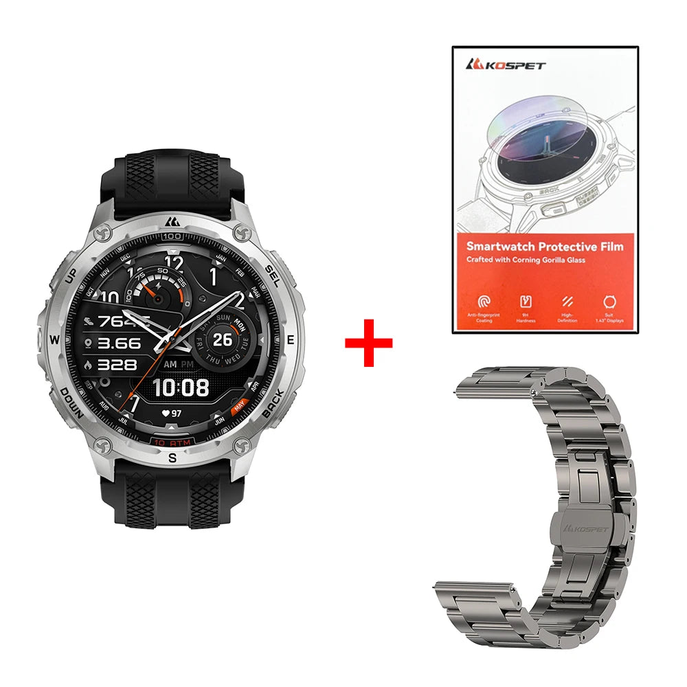 KOSPET Tank T4 Smart Watch for Men GPS Offline Maps