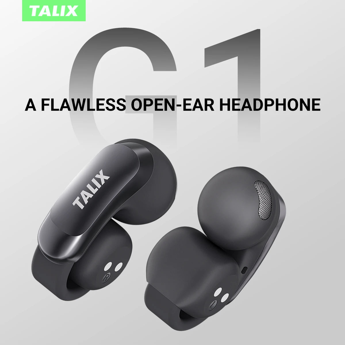 TALIX AuraHalo G1 Open Ear Clip On Earbuds Bluetooth 5.3 ANC