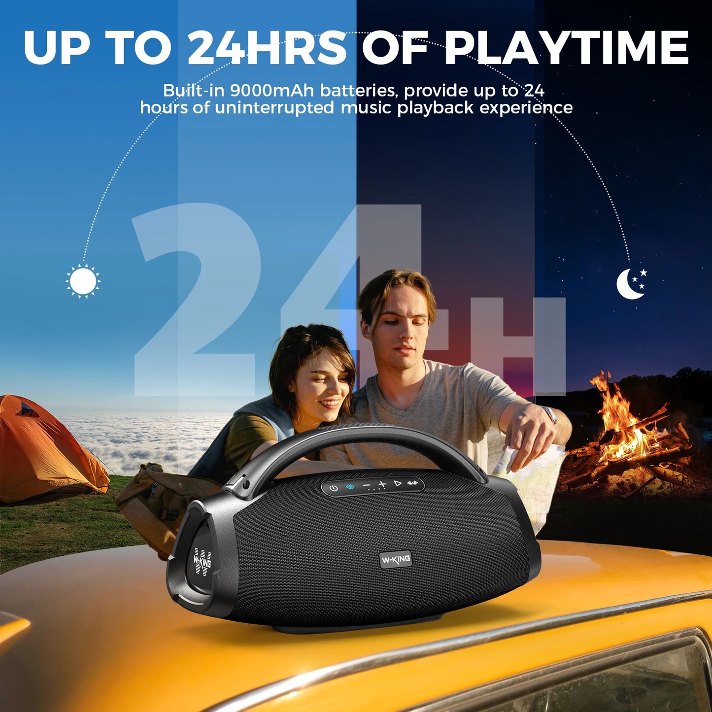 W-King X20 200W RMS Portable Bluetooth Speaker Massive Bass