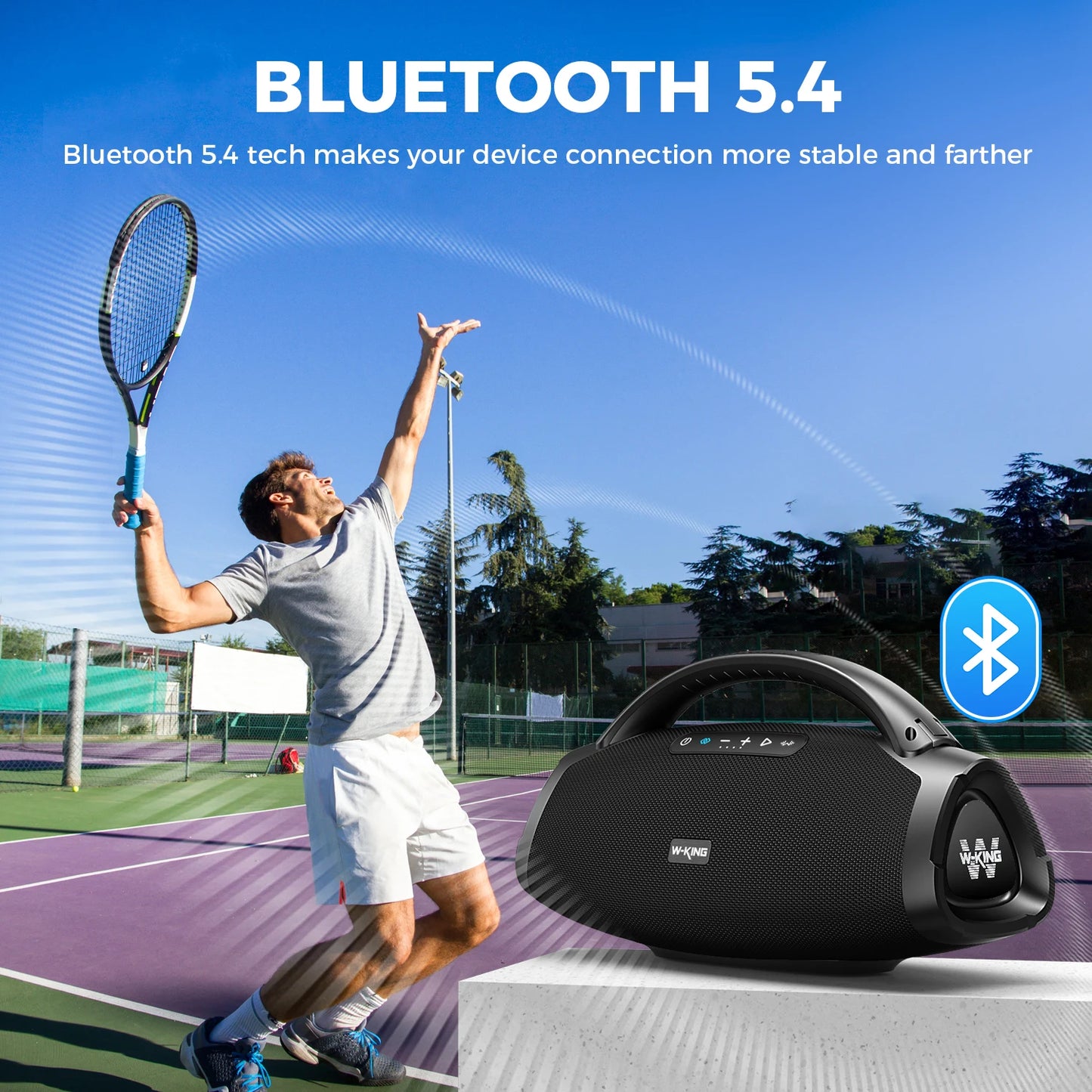 W-King X20 200W RMS Portable Bluetooth Speaker Massive Bass