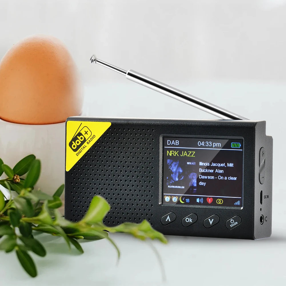 Portable Digital Radio Bluetooth-compatible 5.0 DAB/FM Receiver Broadcasting Player Rechargeable Lightweight Home office Radio
