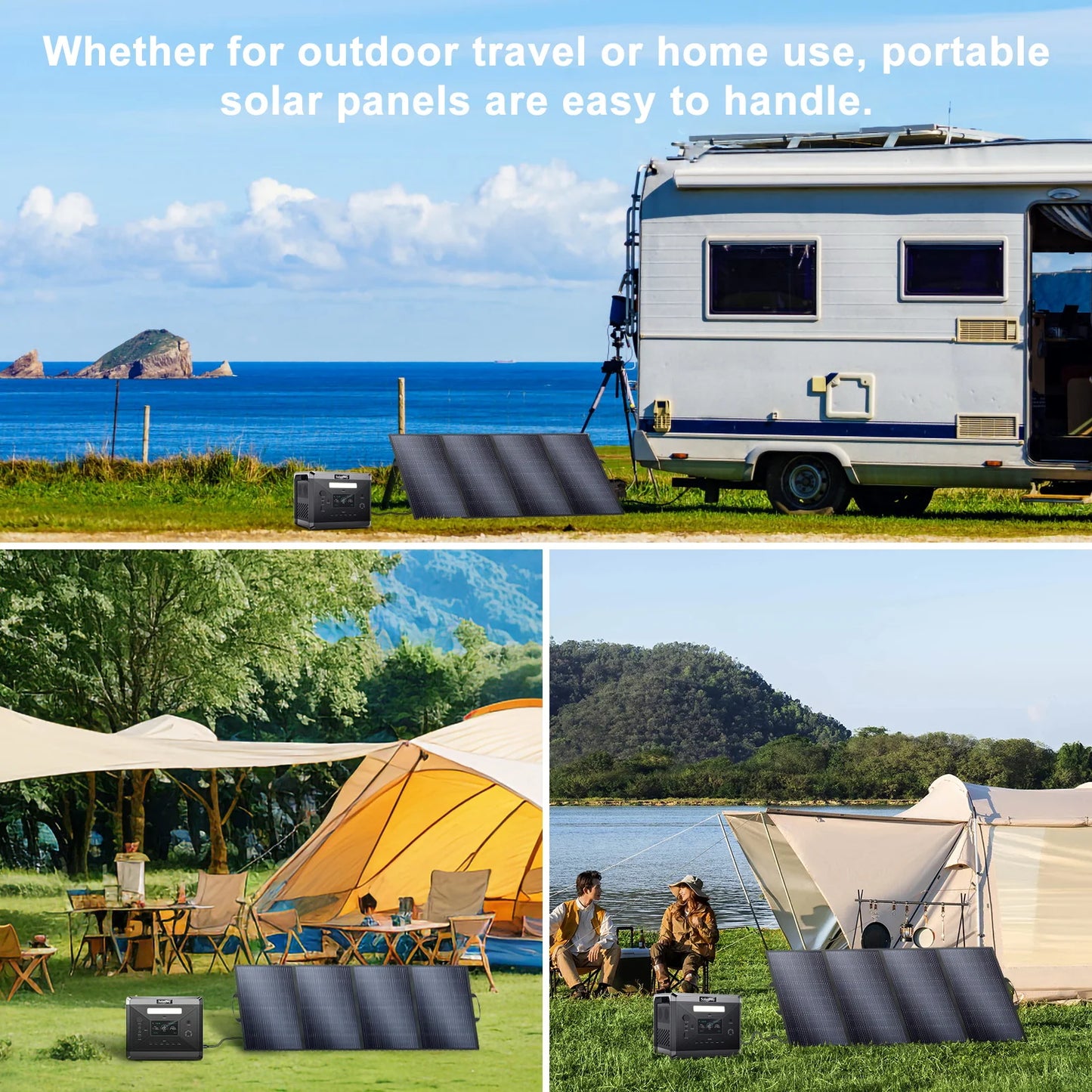SOLARPLAY Outdoor Solar Station Energy Kit With Monocrystalline Panels