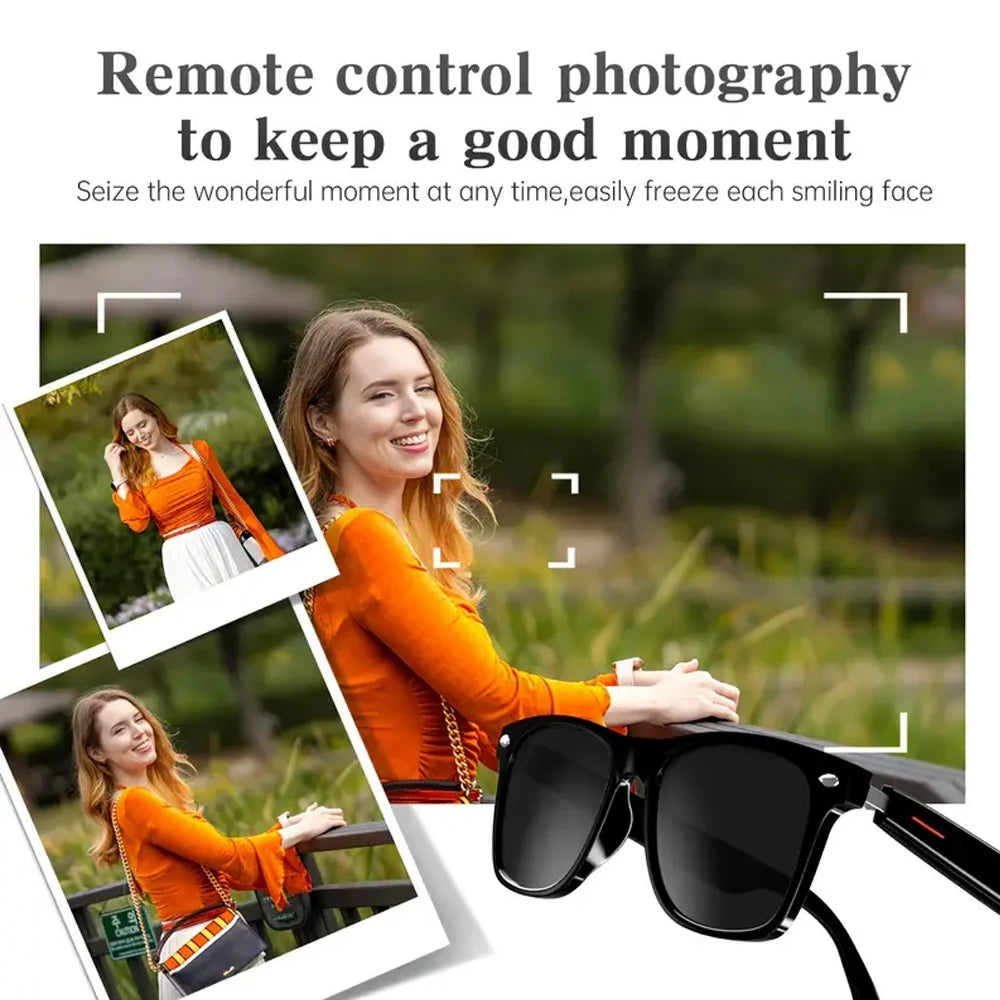 SENBONO Smart Glasses With Sunglasses Open Ear Headset For Hands Free Calling