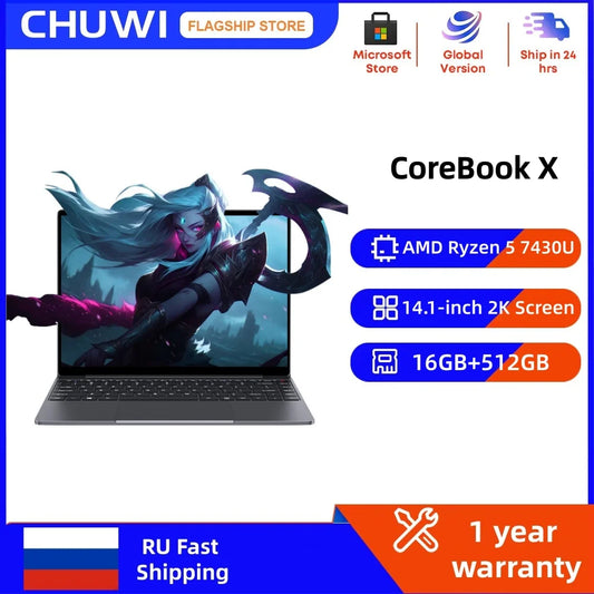 Chuwi CoreBook X AMD Ryzen 5 Laptop 16GB RAM 512GB