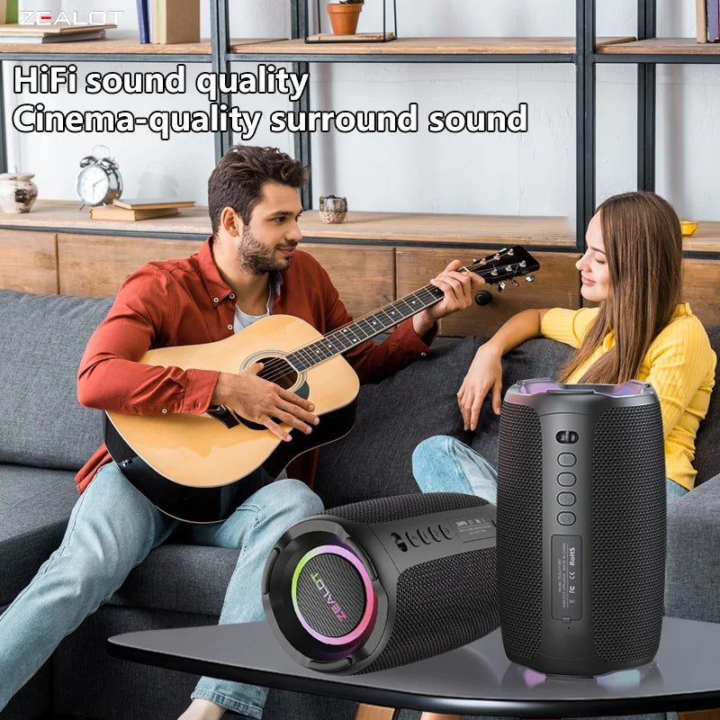 Zealot S61 20W Portable Outdoor Bluetooth Speaker Subwoofer
