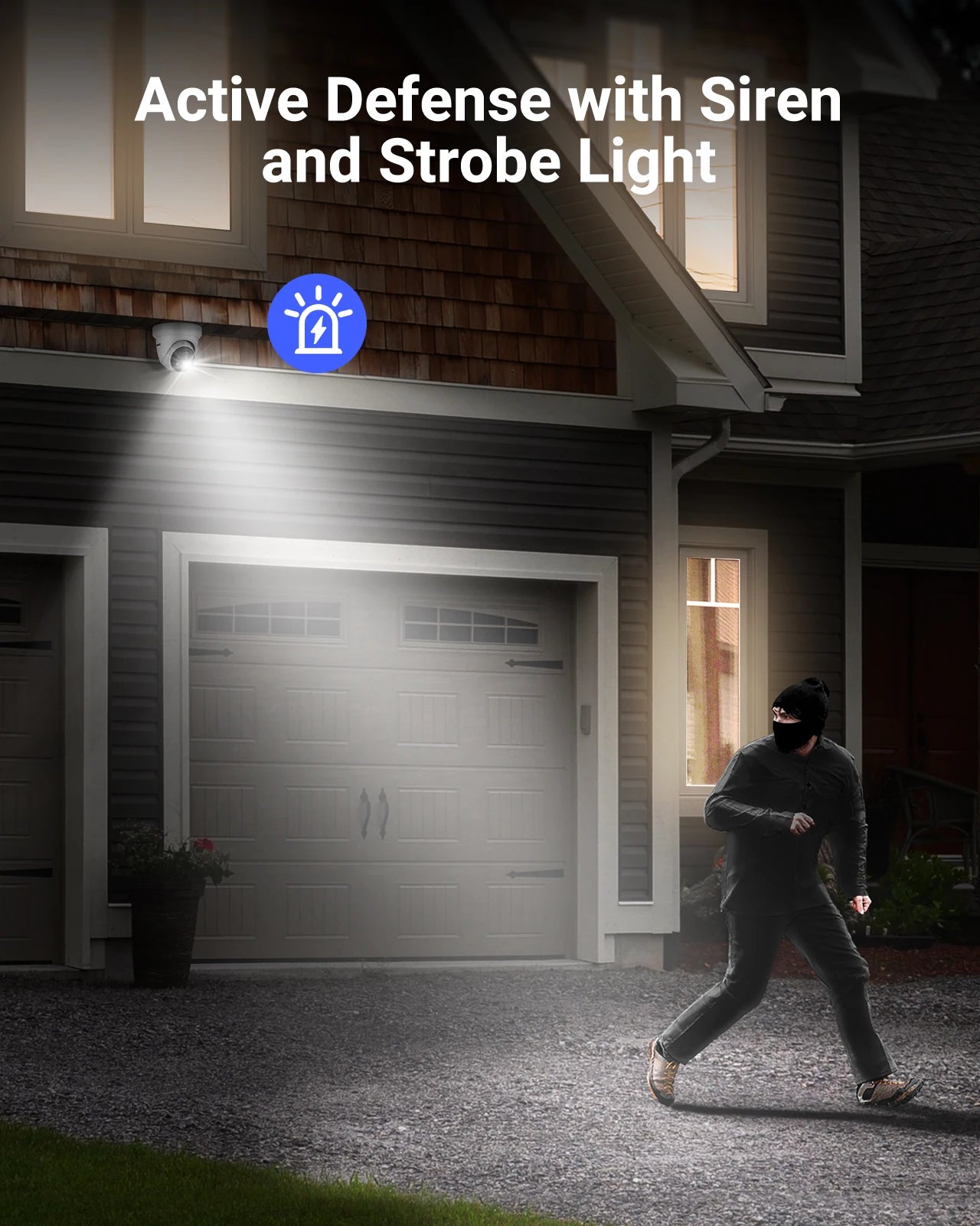 ANNKE 8MP IR Network Turret Camera 4K Strobe Light 2.8mm lens human vehicle ONVIF IP Camera Two-way audio Surveillance Security