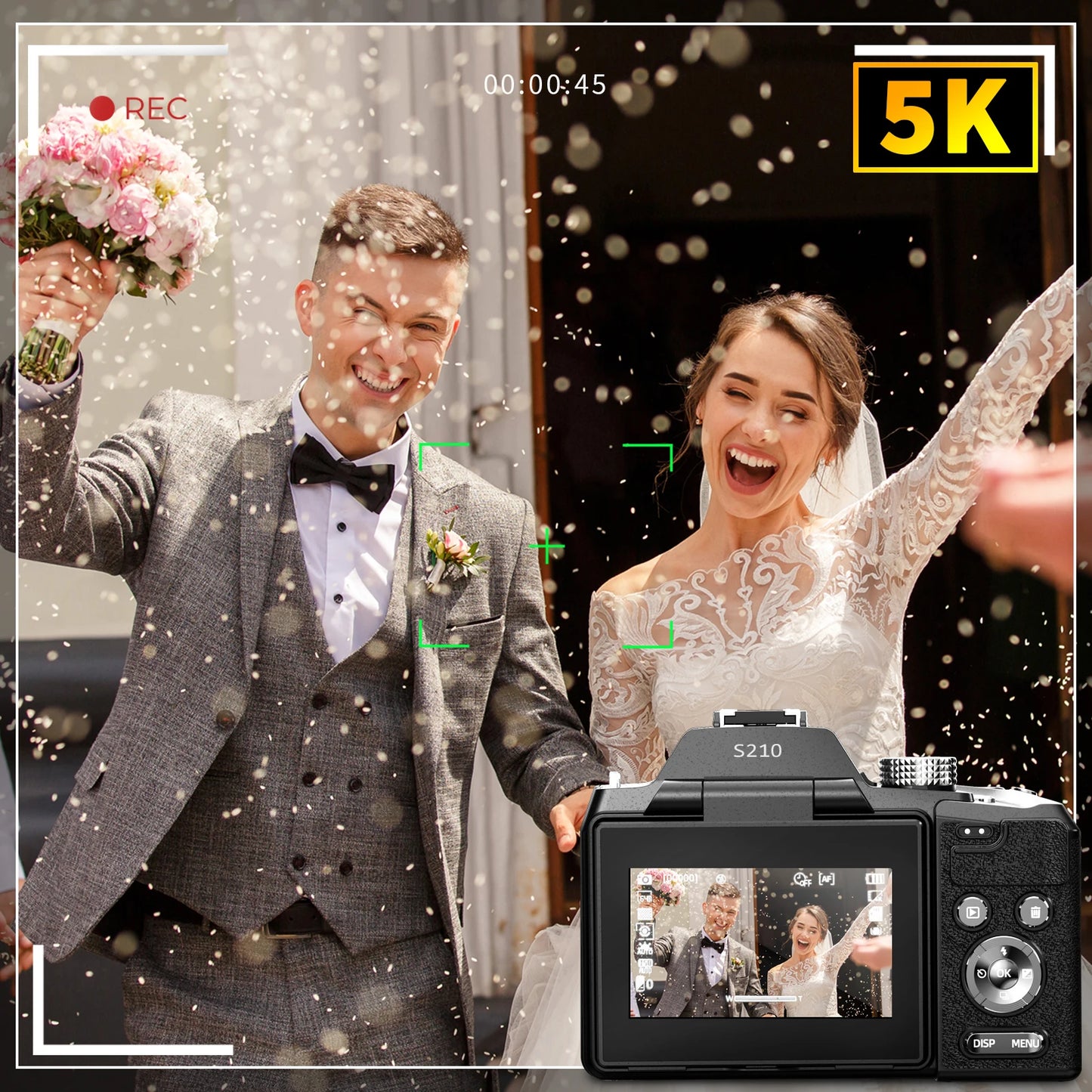NBD 64MP 5K Digital Camera With 16X Optical Zoom WiFi