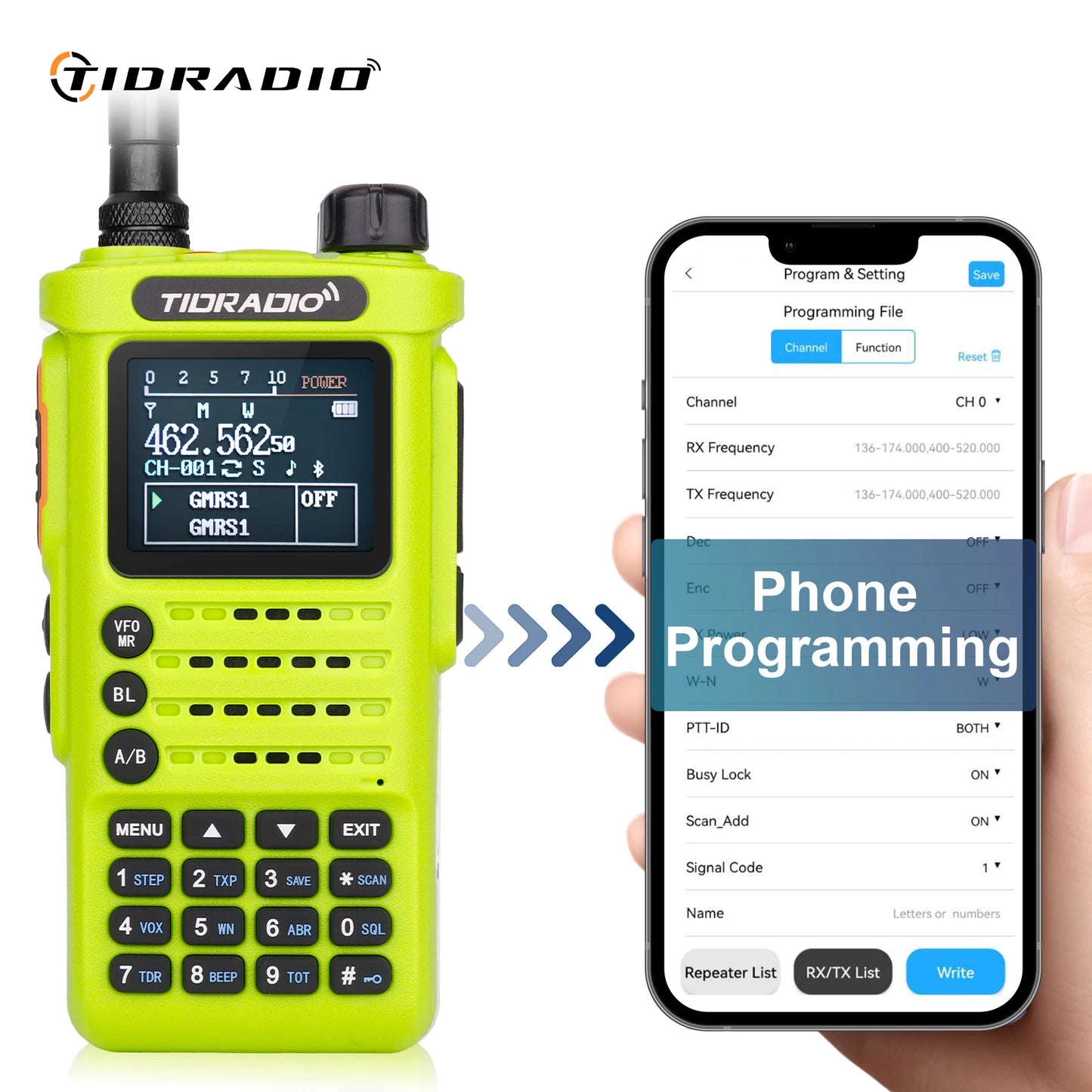 TIDRADIO TD-H8 10W Walkie Talkie Long Range Emergency Radio