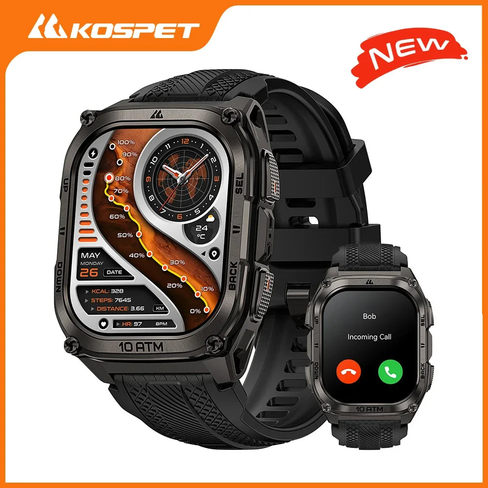 KOSPET Tank M4 Smartwatch GPS, Offline Maps, 6 Satellites, 10ATM