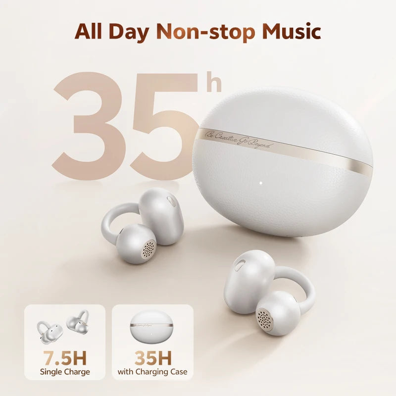 QCY CT06 Clip On Earbuds Open Ear Bluetooth Headphones