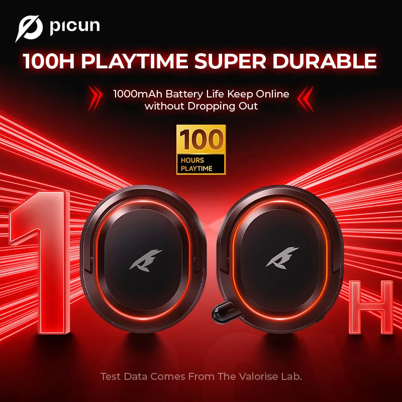 Picun G2 Wireless Gaming Headset 2.4G Low Latency 7.1 Surround