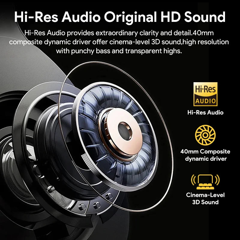QCY H3 ANC Wireless Headphones Bluetooth Five Sixty Hour Battery