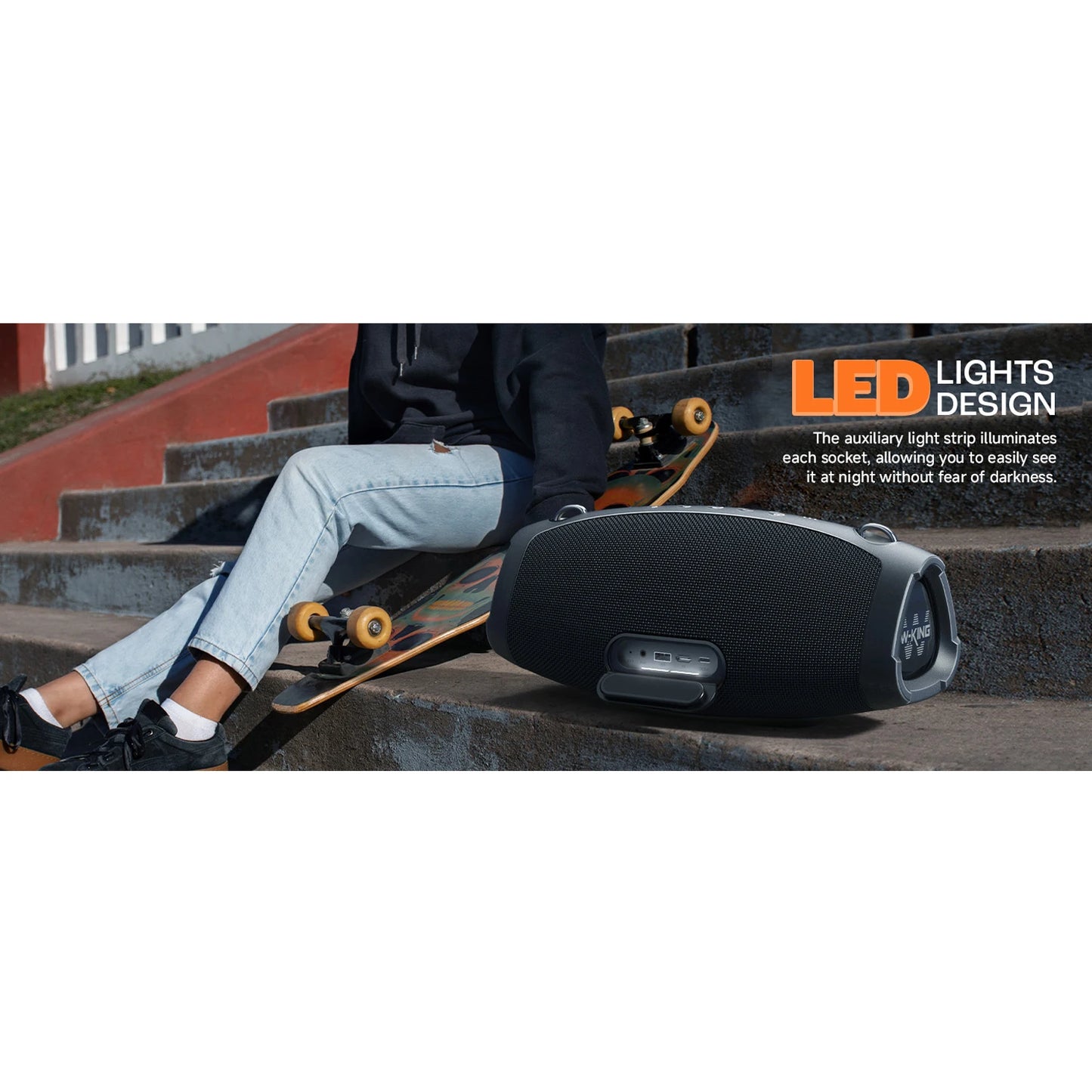 W-King X10 Bluetooth Speaker 120W Portable Outdoor Party Boombox