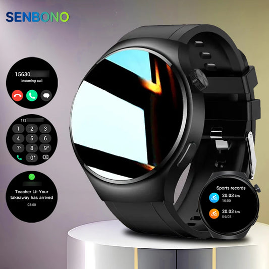 SENBONO Men's Smartwatch With Heart Rate, Blood Oxygen, Bluetooth Calling