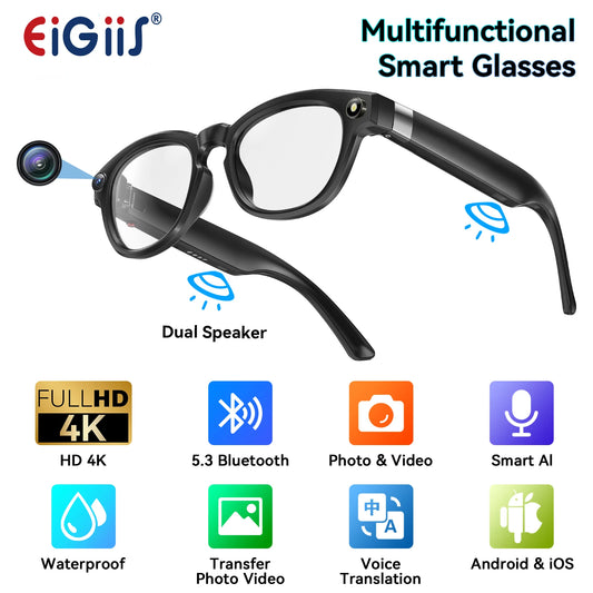 EIGIIS AI Smart Glasses With Bluetooth Call And Translate