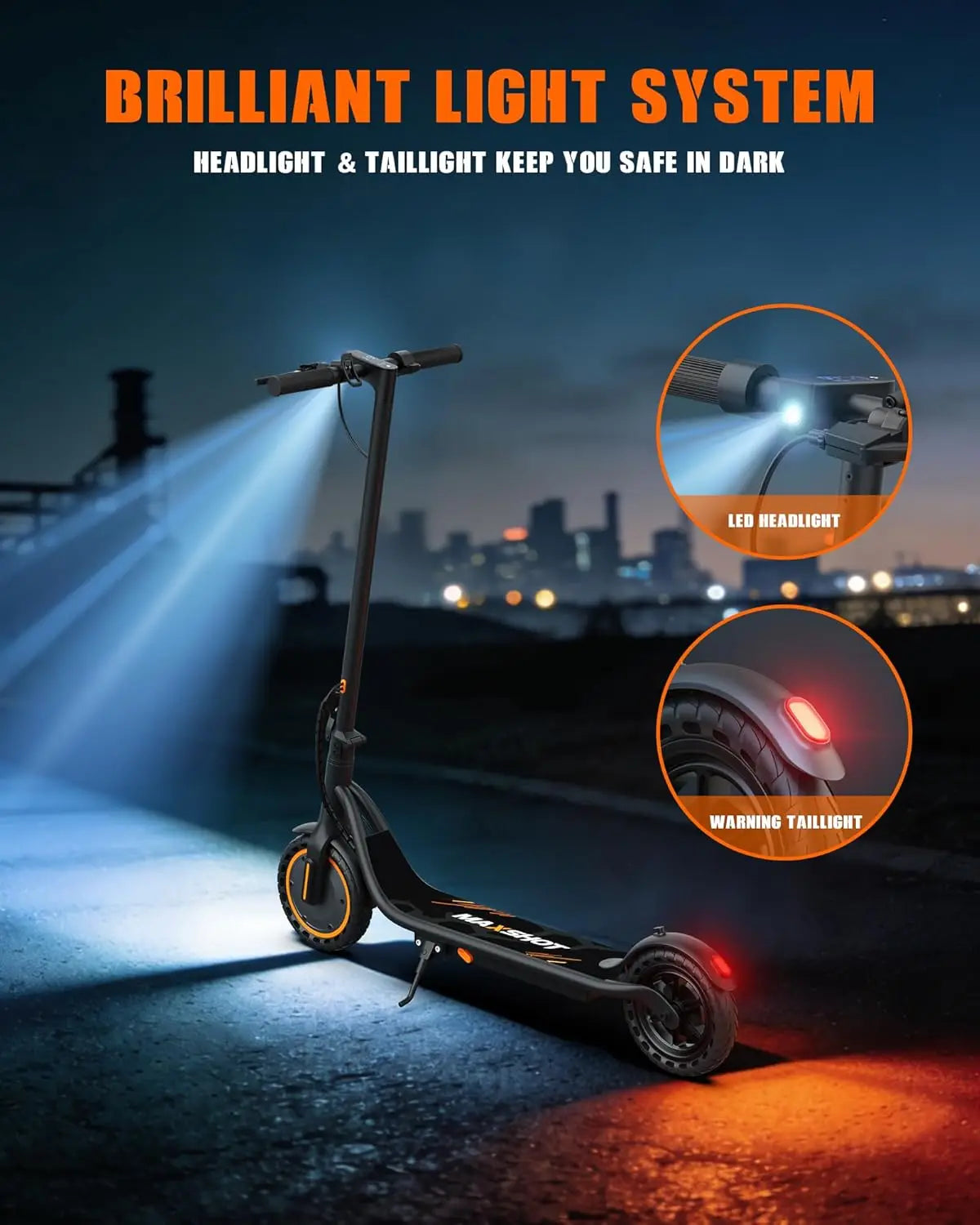 Maxshot Electric Scooter 350W Foldable With App Control