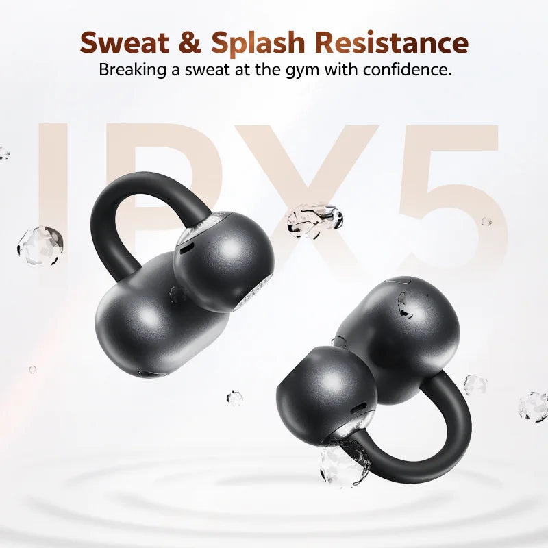 QCY CT06 Clip On Earbuds Open Ear Bluetooth Headphones