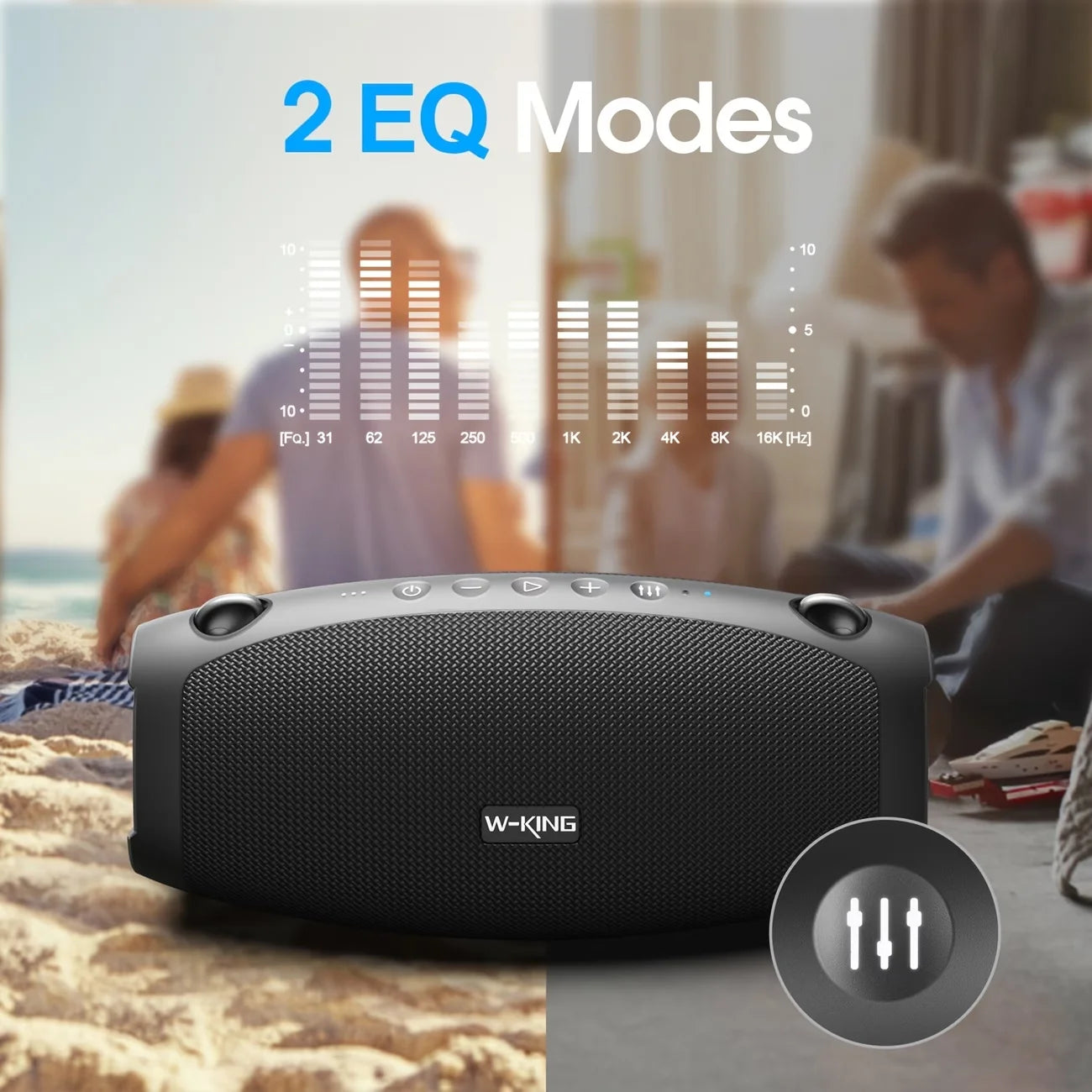 W-King 120W Max Wireless Boombox Bluetooth Speaker IPX6 Waterproof