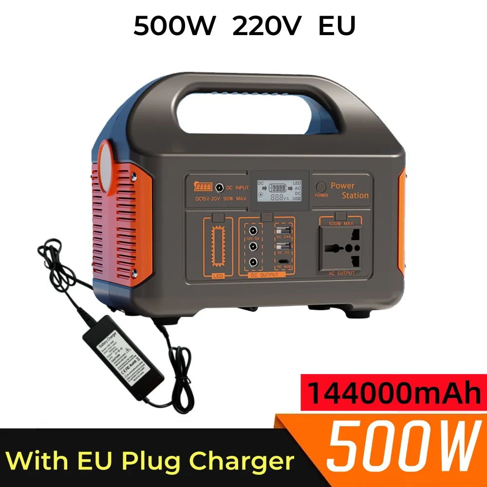 Jsdsolar Portable Solar Power Station Generator 300W 500W LiFePO4 Battery