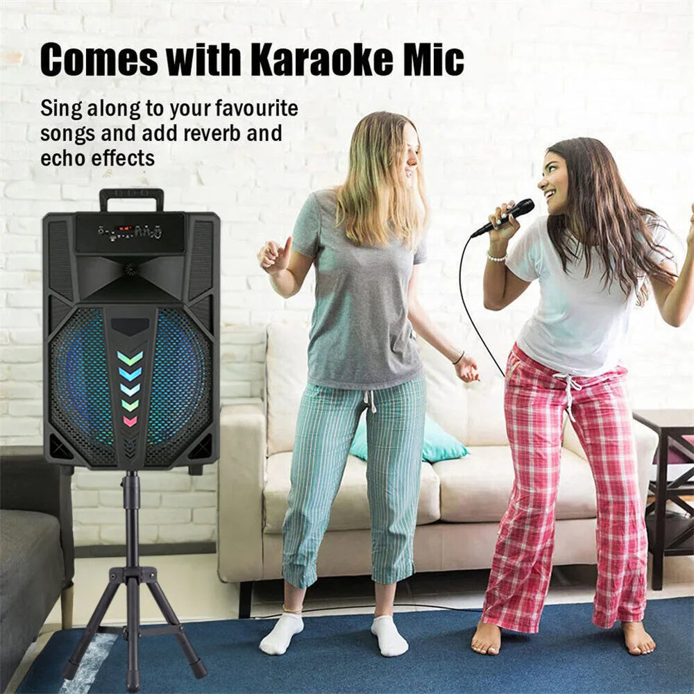 CURUK Portable Bluetooth Speaker System With Subwoofer Stand