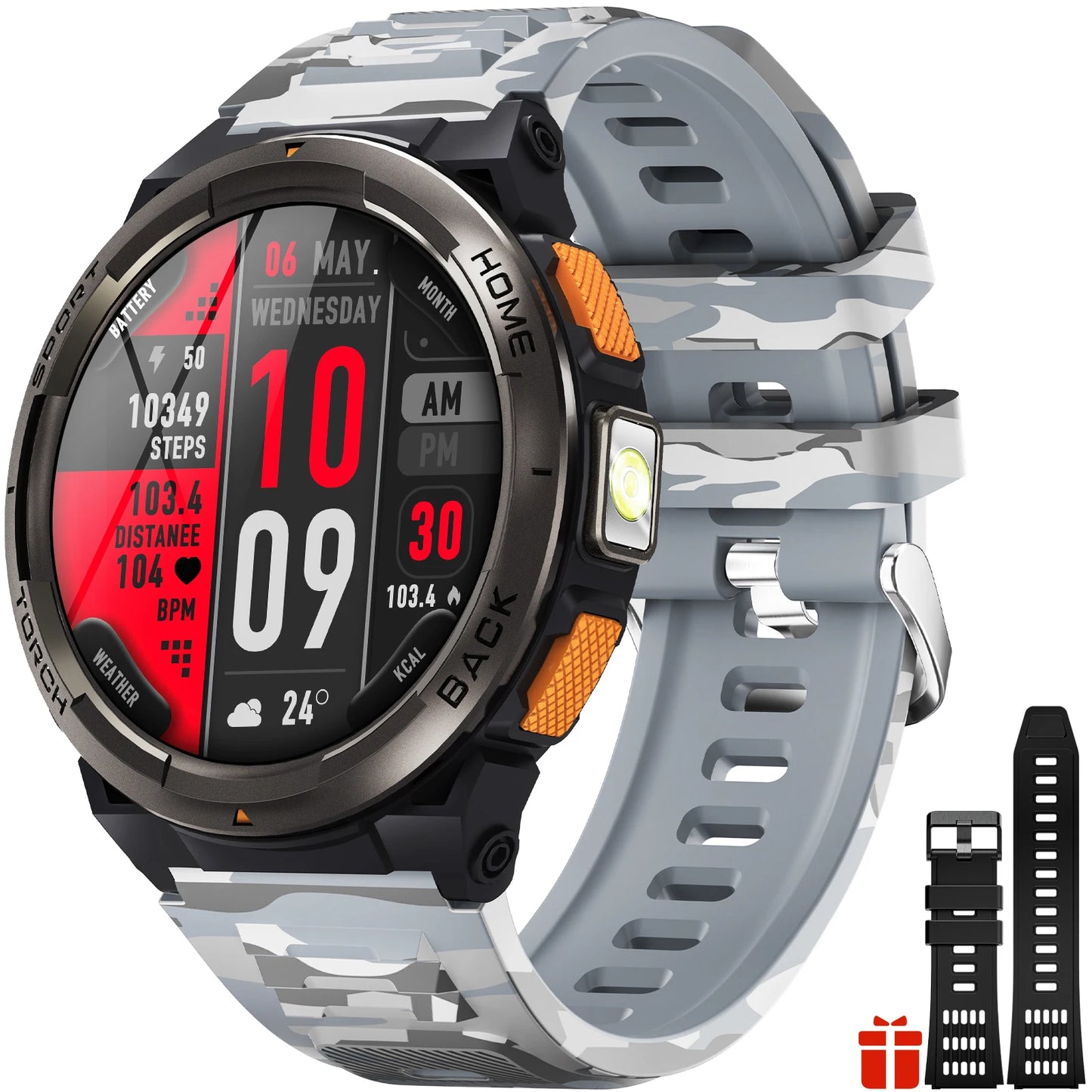 EIGIIS KE5 Smart Watch 3ATM Waterproof With Compass Altitude Barometer