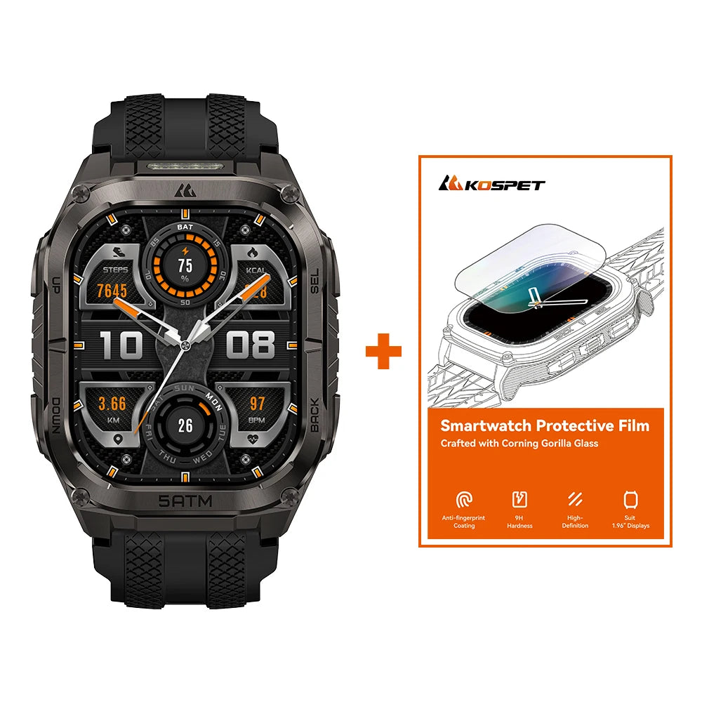 KOSPET Tank M4C Rugged Smartwatch With GPS And 5ATM Waterproof