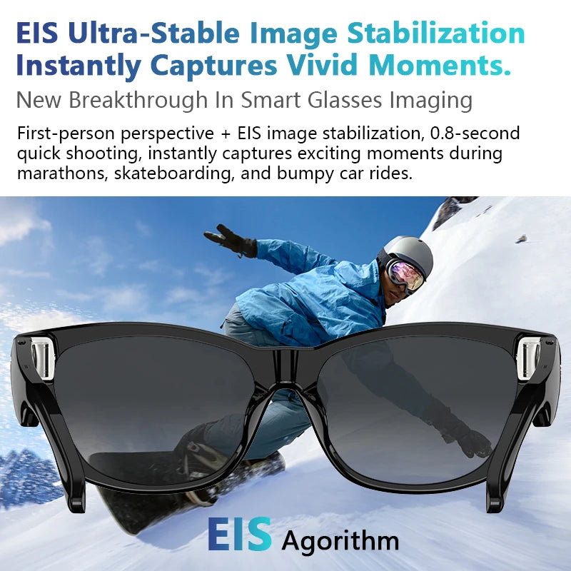 Iowodo Blackview BV100 AI Smart Glasses With 2K Camera And Bluetooth