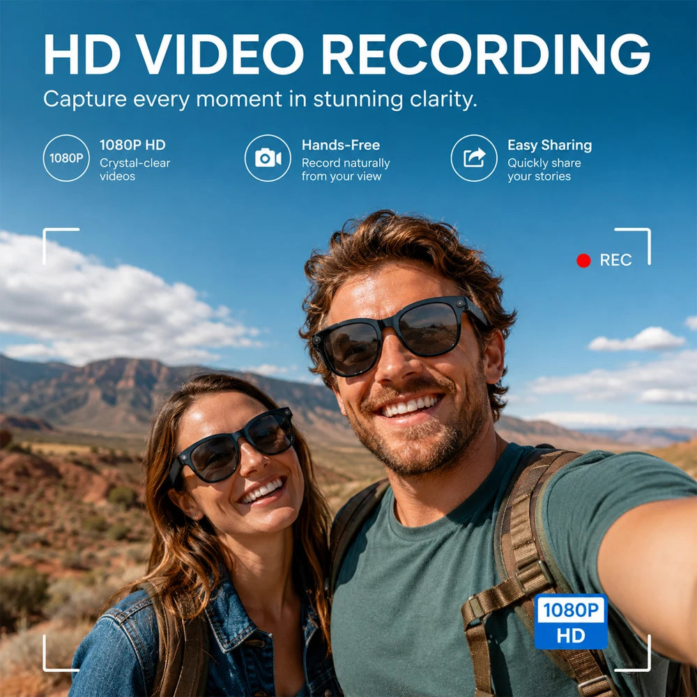 Smart Photochromic Glasses Bluetooth 5.3 AI Translator and Assistant