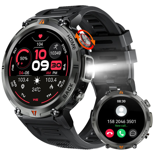 LaNikar KE3 Bluetooth Smart Watch For Men With Health Monitor