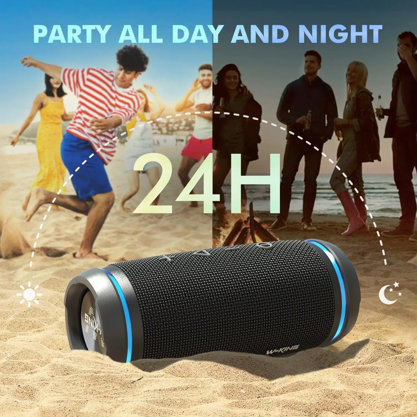 W-King BT226 Portable Bluetooth Speaker With 36W Bass