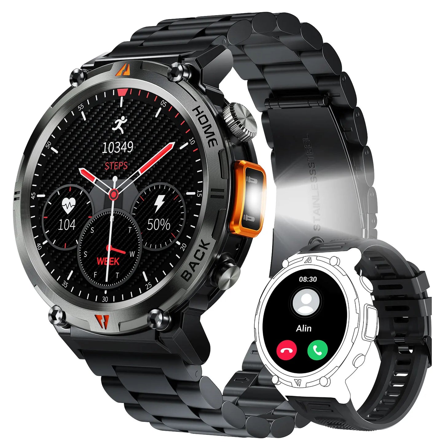 LaNikar KE3 Bluetooth Call Smartwatch For iOS And Android Health Monitor