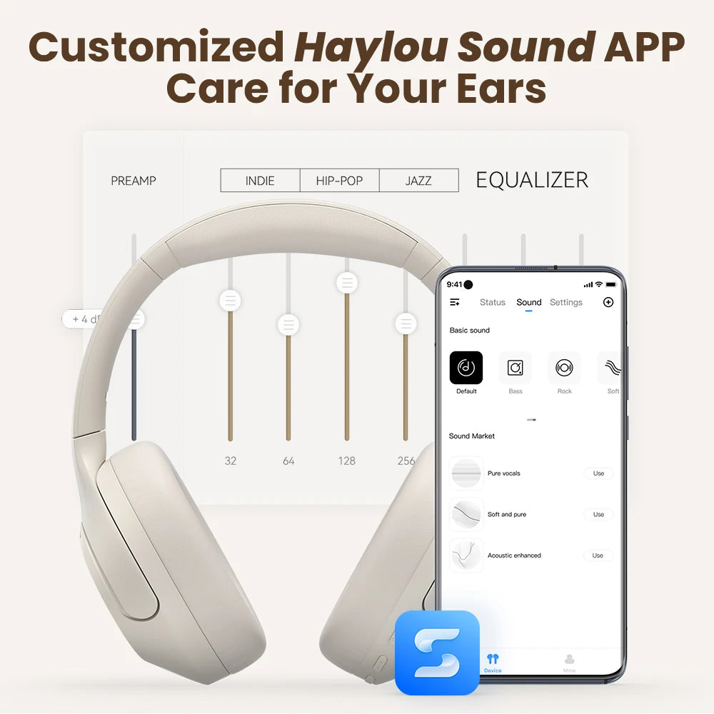 Haylou S35 ANC Wireless Bluetooth Headphones With Active Noise Cancellation