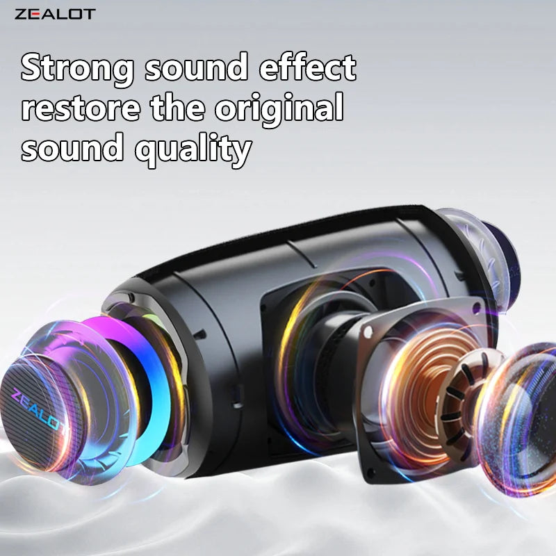 Zealot S61 20W Portable Outdoor Bluetooth Speaker Subwoofer